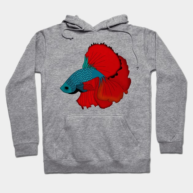 Siamese fighting fish Colorful betta fish Graphic Hoodie by dukito